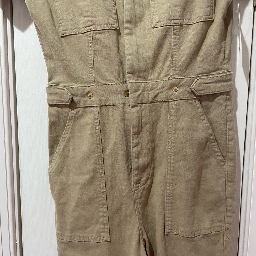 NWT Good American Beige Utility Jumpsuit - Picture 2 of 10